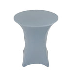 Spandex 36" Round Cocktail Table Cover Dusty Blue - Easy to Maintain Stretch Fitted Highboy Tablecloth - Bell Racket Store