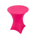 Spandex 36" Round Cocktail Table Cover Fuchsia - Easy to Maintain Stretch Fitted Highboy Tablecloth - Bell Racket Store