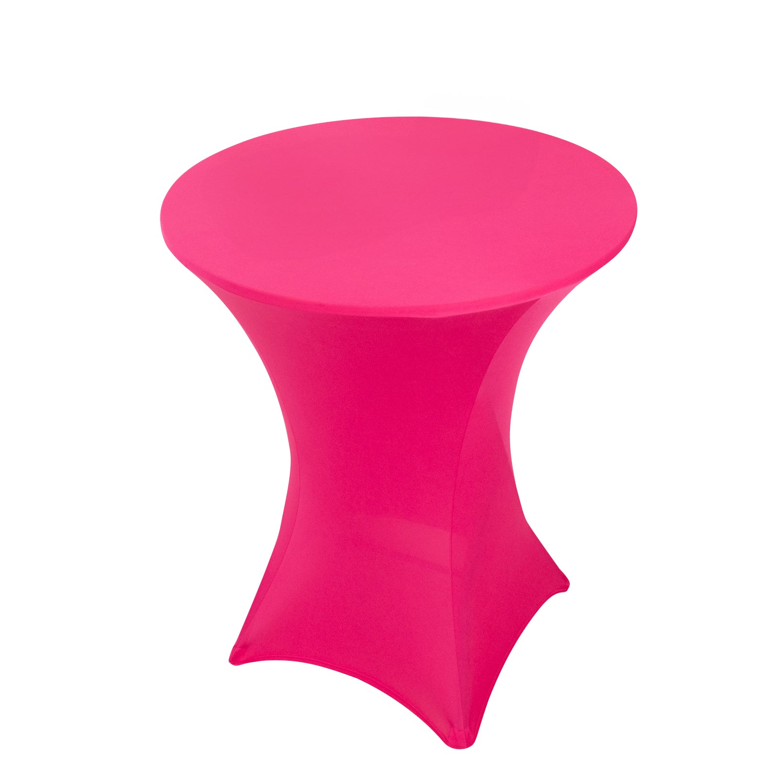Spandex 36" Round Cocktail Table Cover Fuchsia - Easy to Maintain Stretch Fitted Highboy Tablecloth - Bell Racket Store