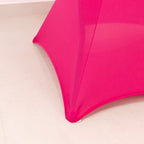 Spandex 36" Round Cocktail Table Cover Fuchsia - Easy to Maintain Stretch Fitted Highboy Tablecloth - Bell Racket Store