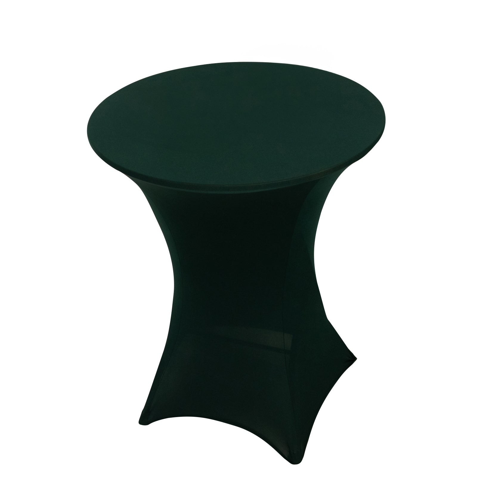 Spandex 36" Round Cocktail Table Cover Hunter Emerald Green - Easy to Maintain Stretch Fitted Highboy Tablecloth - Bell Racket Store