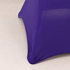 Spandex 36" Round Cocktail Table Cover Purple - Easy to Maintain Stretch Fitted Highboy Tablecloth - Bell Racket Store