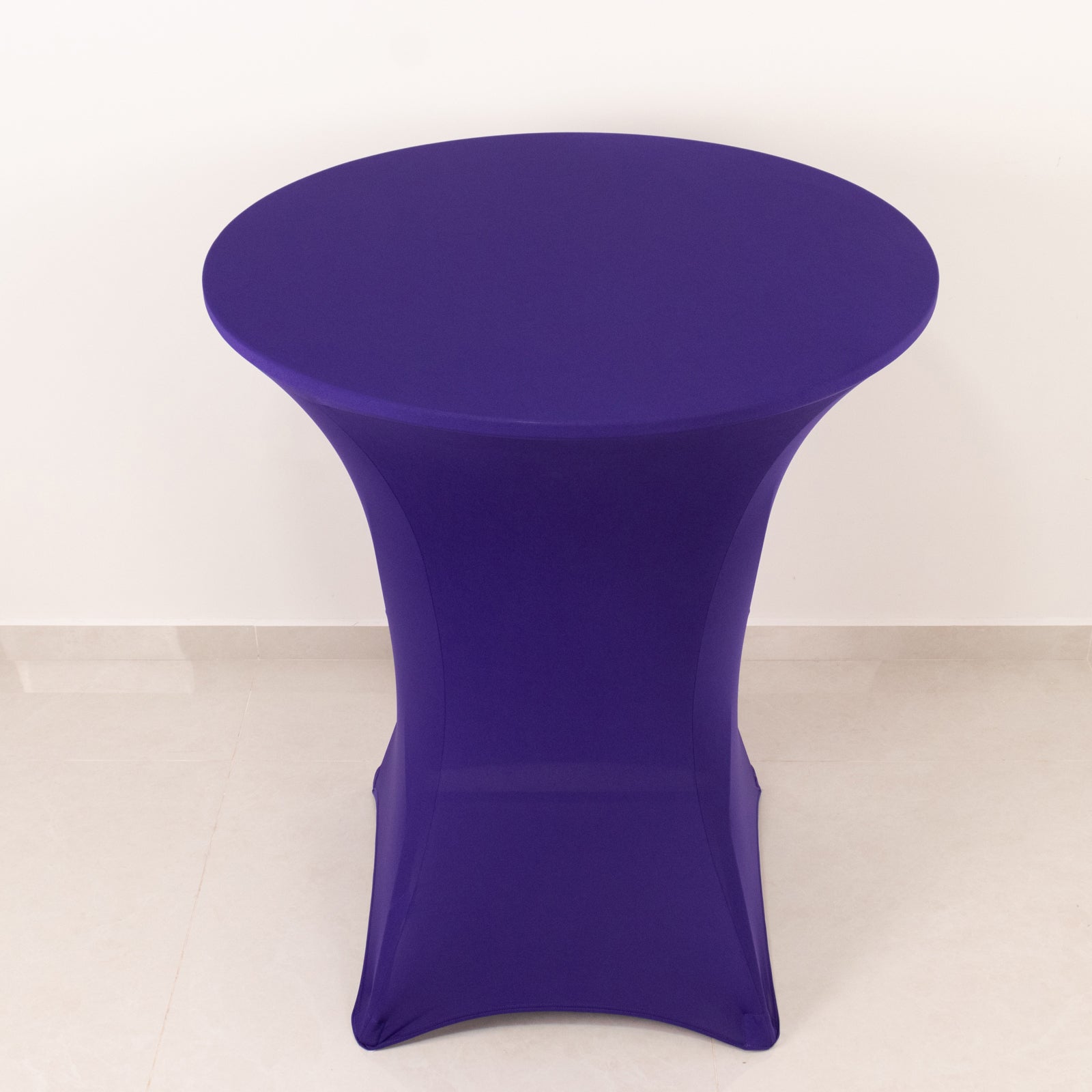 Spandex 36" Round Cocktail Table Cover Purple - Easy to Maintain Stretch Fitted Highboy Tablecloth - Bell Racket Store