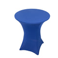 Spandex 36" Round Cocktail Table Cover Royal Blue - Easy to Maintain Stretch Fitted Highboy Tablecloth - Bell Racket Store