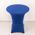 Spandex 36" Round Cocktail Table Cover Royal Blue - Easy to Maintain Stretch Fitted Highboy Tablecloth - Bell Racket Store