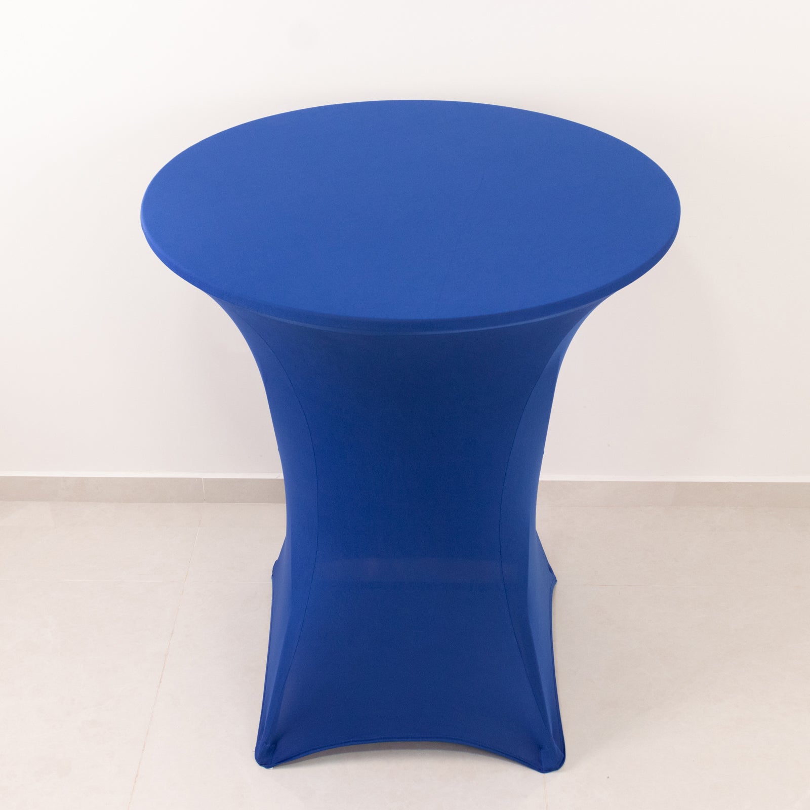 Spandex 36" Round Cocktail Table Cover Royal Blue - Easy to Maintain Stretch Fitted Highboy Tablecloth - Bell Racket Store