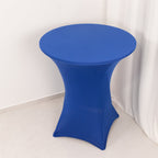 Spandex 36" Round Cocktail Table Cover Royal Blue - Easy to Maintain Stretch Fitted Highboy Tablecloth - Bell Racket Store