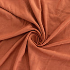 Spandex 36" Round Cocktail Table Cover Terracotta (Rust) - Easy to Maintain Stretch Fitted Highboy Tablecloth - Bell Racket Store