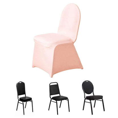 Spandex Chair Cover for Banquet Chairs Blush - Stretch 160GSM Fabric with Slip - On Slipcover - NestOCart