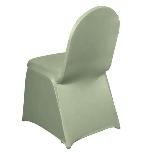 Spandex Chair Cover for Banquet Chairs Dusty Sage Green - Stretch 160GSM Fabric with Slip - On Slipcover - Bell Racket Store