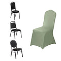 Spandex Chair Cover for Banquet Chairs Dusty Sage Green - Stretch 160GSM Fabric with Slip - On Slipcover - Bell Racket Store