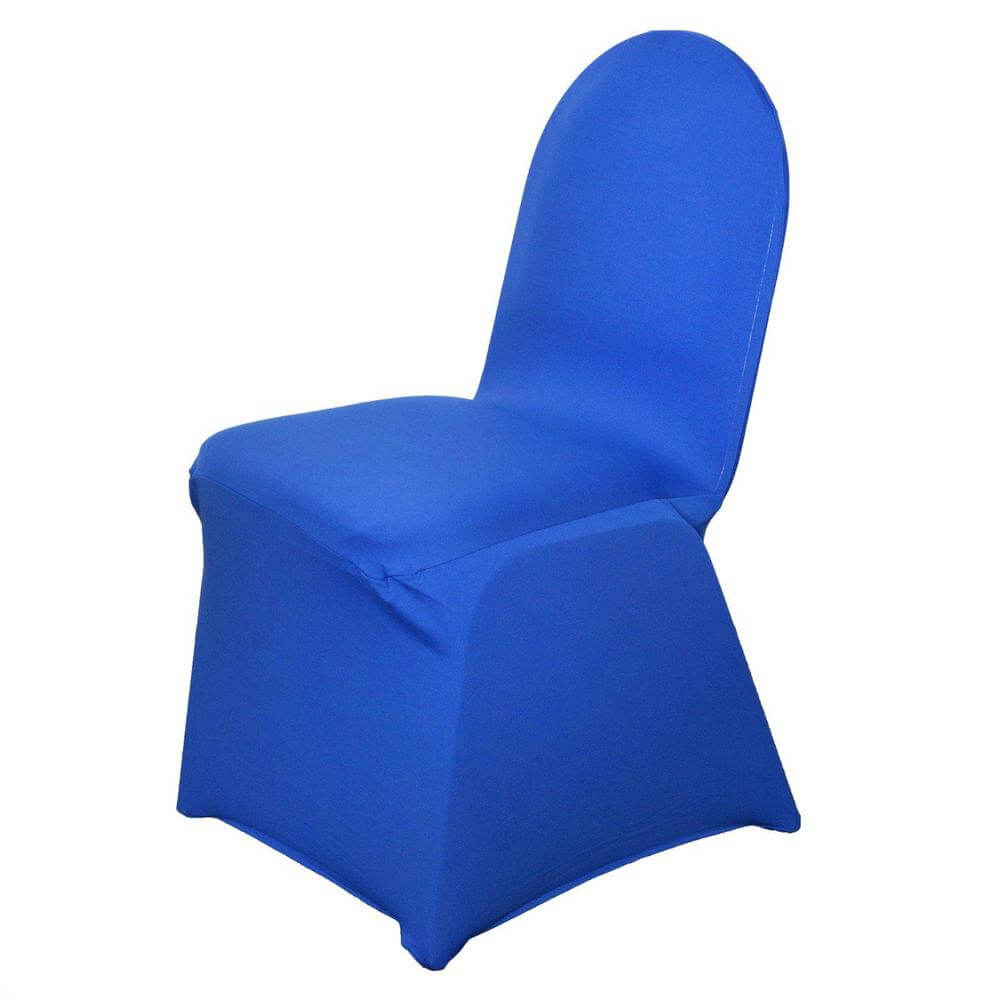 Spandex Chair Cover for Banquet Chairs Royal Blue - Stretch 160GSM Fabric with Slip - On Slipcover - NestOCart