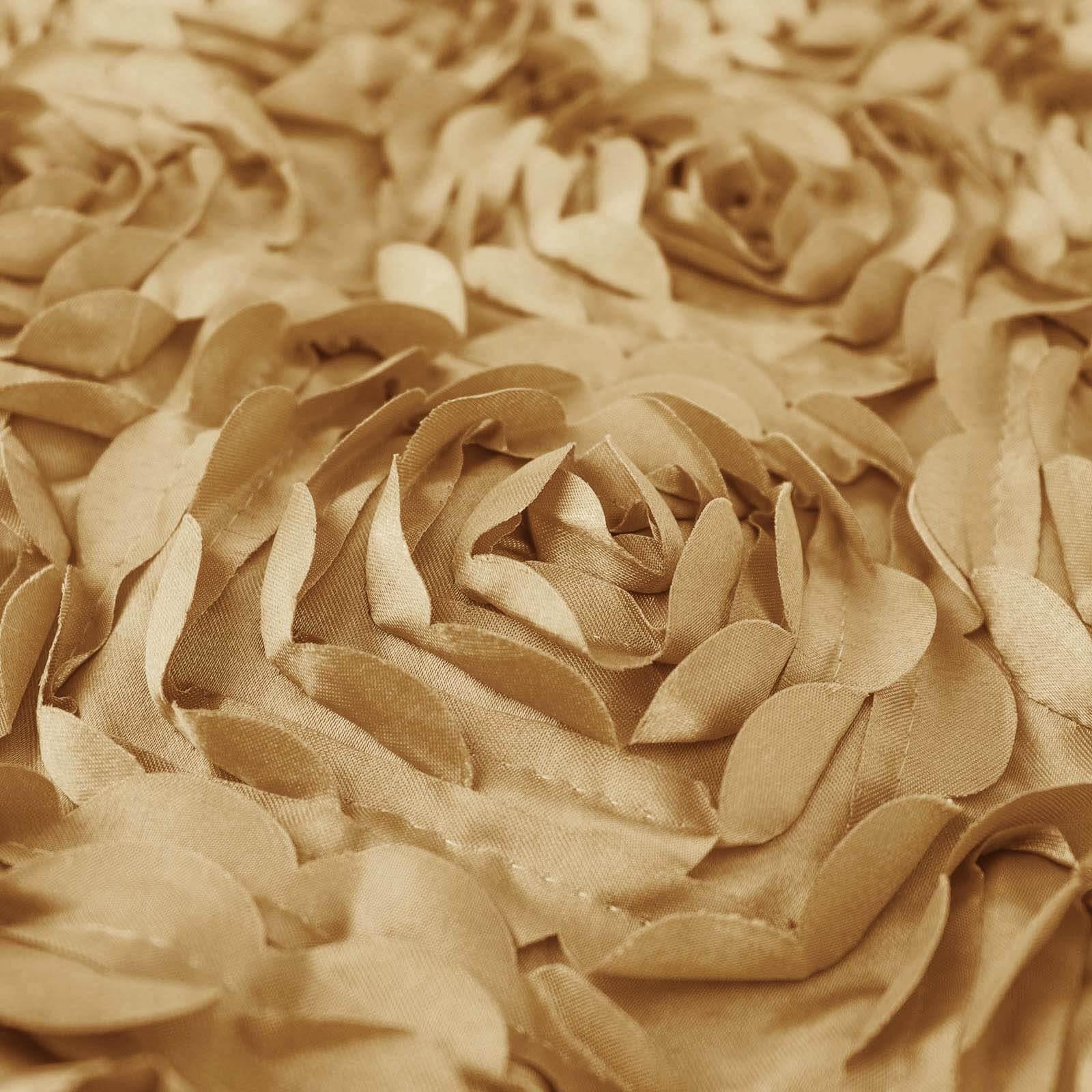 Spandex Chair Cover Gold for Folding Chairs - Durable Stretch Fitted Slipcover with Satin Rosette Design - Bell Racket Store