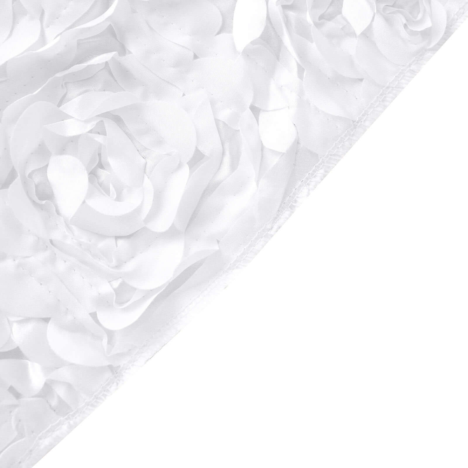 Spandex Chair Cover White for Folding Chairs - Durable Stretch Fitted Slipcover with Satin Rosette Design for Classy Events - Bell Racket Store