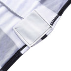 Spandex Chair Cover with Foot Pockets for Banquet Chairs Black/White 2" Stripes - Durable 160GSM Fitted Slipcover for Weddings & Gatherings - Bell Racket Store