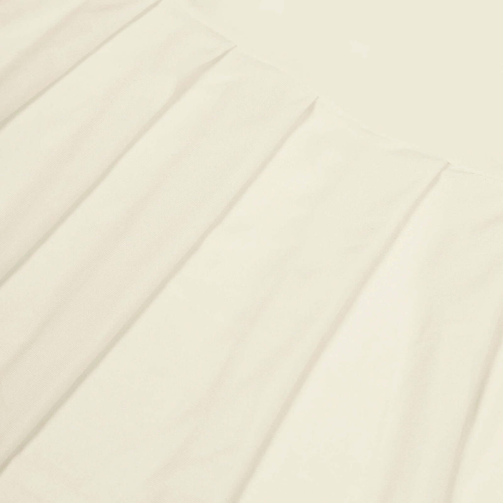 Spandex Chair Cover with Ruffle Pleated Skirt for Banquet Chairs Ivory - 1 - Piece Stretch Fitted Slipcover - Bell Racket Store