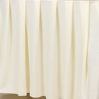 Spandex Chair Cover with Ruffle Pleated Skirt for Banquet Chairs Ivory - 1 - Piece Stretch Fitted Slipcover - Bell Racket Store