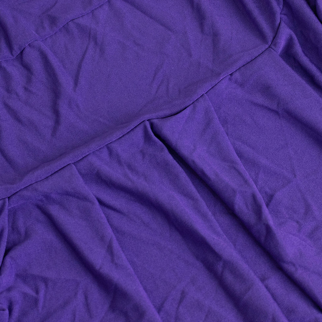 Spandex Chair Cover with Ruffle Pleated Skirt for Banquet Chairs Purple - 1 - Piece Stretch Fitted Slipcover - Bell Racket Store