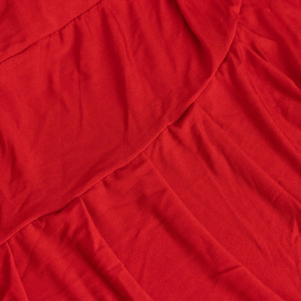 Spandex Chair Cover with Ruffle Pleated Skirt for Banquet Chairs Red - 1 - Piece Stretch Fitted Slipcover - Bell Racket Store