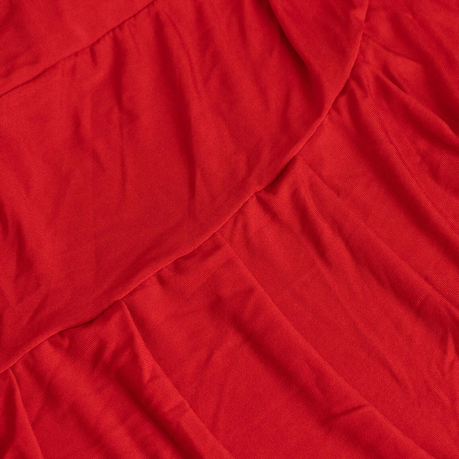 Spandex Chair Cover with Ruffle Pleated Skirt for Banquet Chairs Red - 1 - Piece Stretch Fitted Slipcover - Bell Racket Store