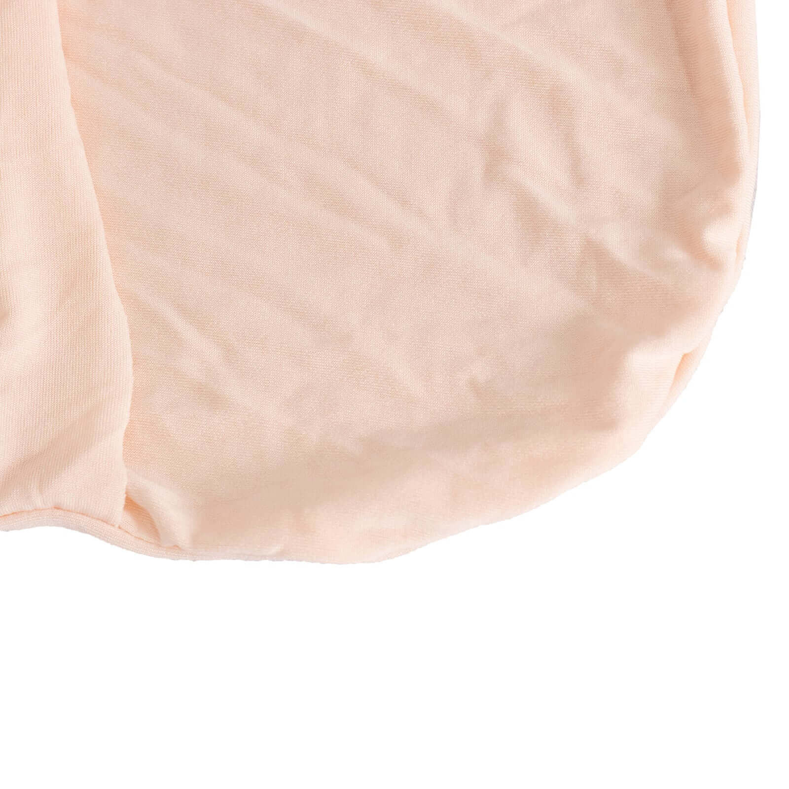 Spandex Chair Cover with Silver Rhinestone Buckled Sash Band Blush - Stretch Fitted Slipcover - Bell Racket Store