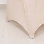 Spandex Chair Cover with Silver Rhinestone Buckled Sash Band Blush - Stretch Fitted Slipcover - Bell Racket Store