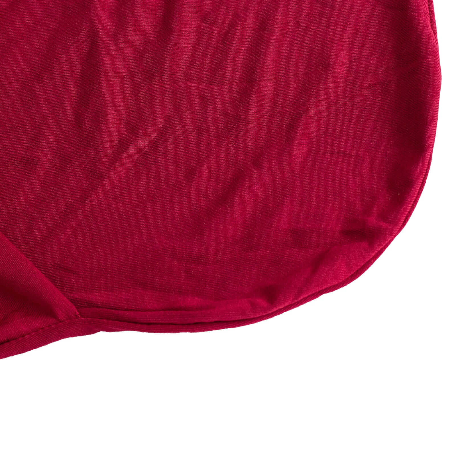 Spandex Chair Cover with Silver Rhinestone Buckled Sash Band Burgundy - Stretch Fitted Slipcover - Bell Racket Store