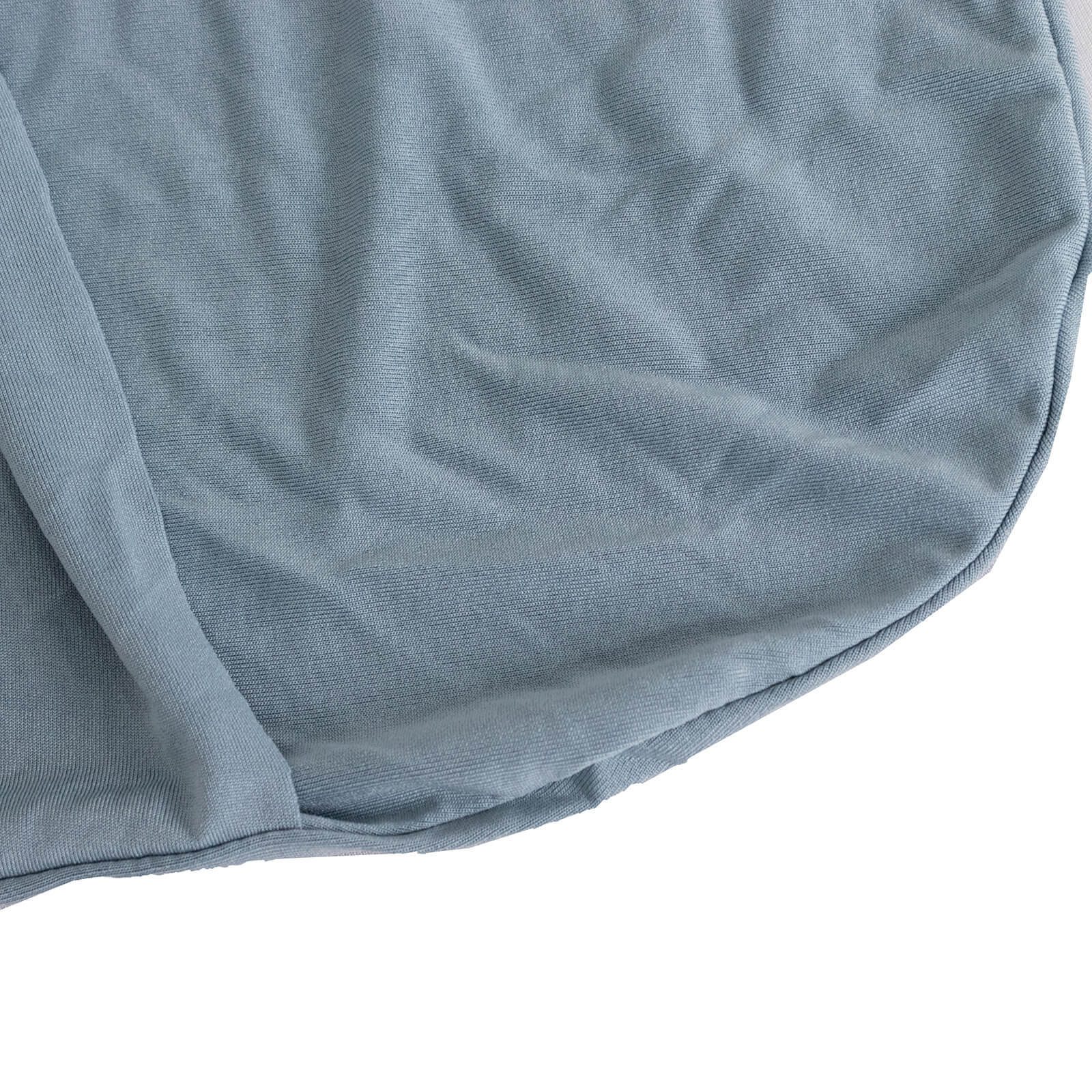 Spandex Chair Cover with Silver Rhinestone Buckled Sash Band Dusty Blue - Stretch Fitted Slipcover - Bell Racket Store