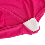 Spandex Chair Cover with Silver Rhinestone Buckled Sash Band Fuchsia - Stretch Fitted Slipcover - Bell Racket Store