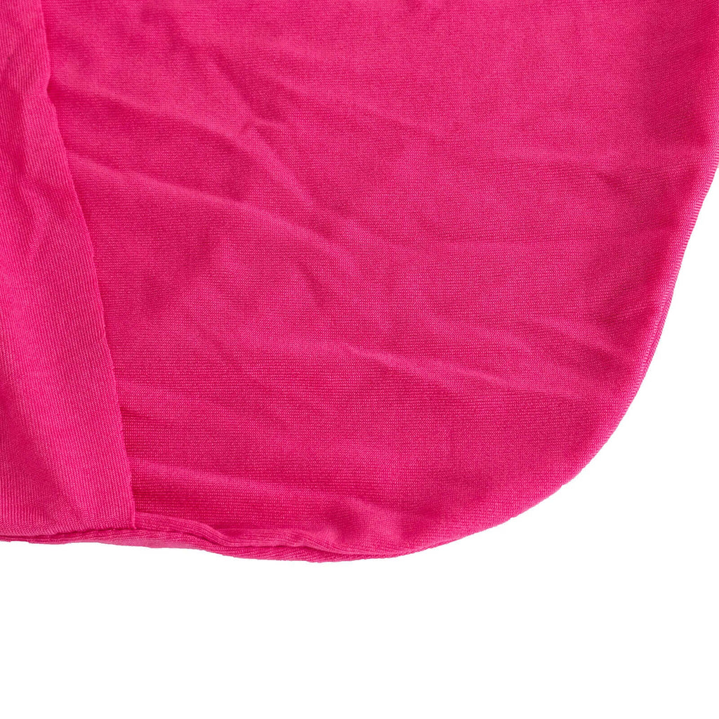 Spandex Chair Cover with Silver Rhinestone Buckled Sash Band Fuchsia - Stretch Fitted Slipcover - Bell Racket Store