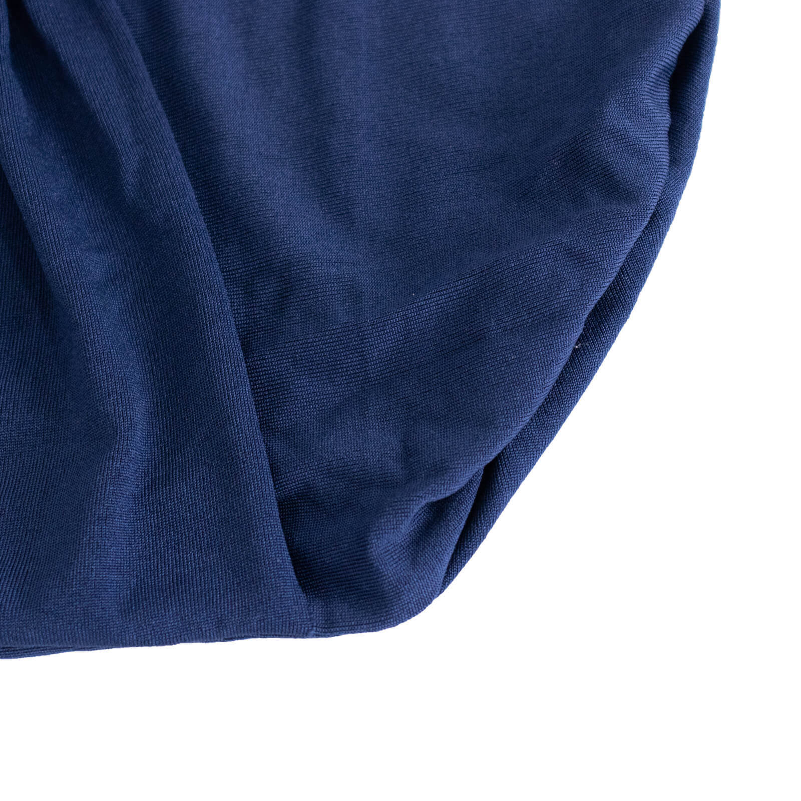 Spandex Chair Cover with Silver Rhinestone Buckled Sash Band Navy Blue - Stretch Fitted Slipcover - Bell Racket Store