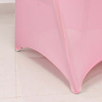 Spandex Chair Cover with Silver Rhinestone Buckled Sash Band Pink - Stretch Fitted Slipcover - Bell Racket Store