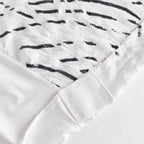 Spandex Chair Cover with Wave Embroidered Sequins for Banquet Chairs White/Black - Luxe Glittering Stretch Fitted Slipcover - Bell Racket Store