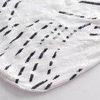 Spandex Chair Cover with Wave Embroidered Sequins for Banquet Chairs White/Black - Luxe Glittering Stretch Fitted Slipcover - Bell Racket Store