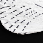 Spandex Chair Cover with Wave Embroidered Sequins for Banquet Chairs White/Black - Luxe Glittering Stretch Fitted Slipcover - Bell Racket Store