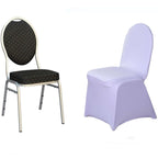 Spandex Chair Cover for Banquet Chairs Lavender Lilac - Stretch 160GSM Fabric with Slip-On Slipcover