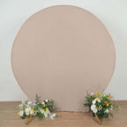 7.5ft Nude Round Spandex Fit Party Backdrop Stand Cover