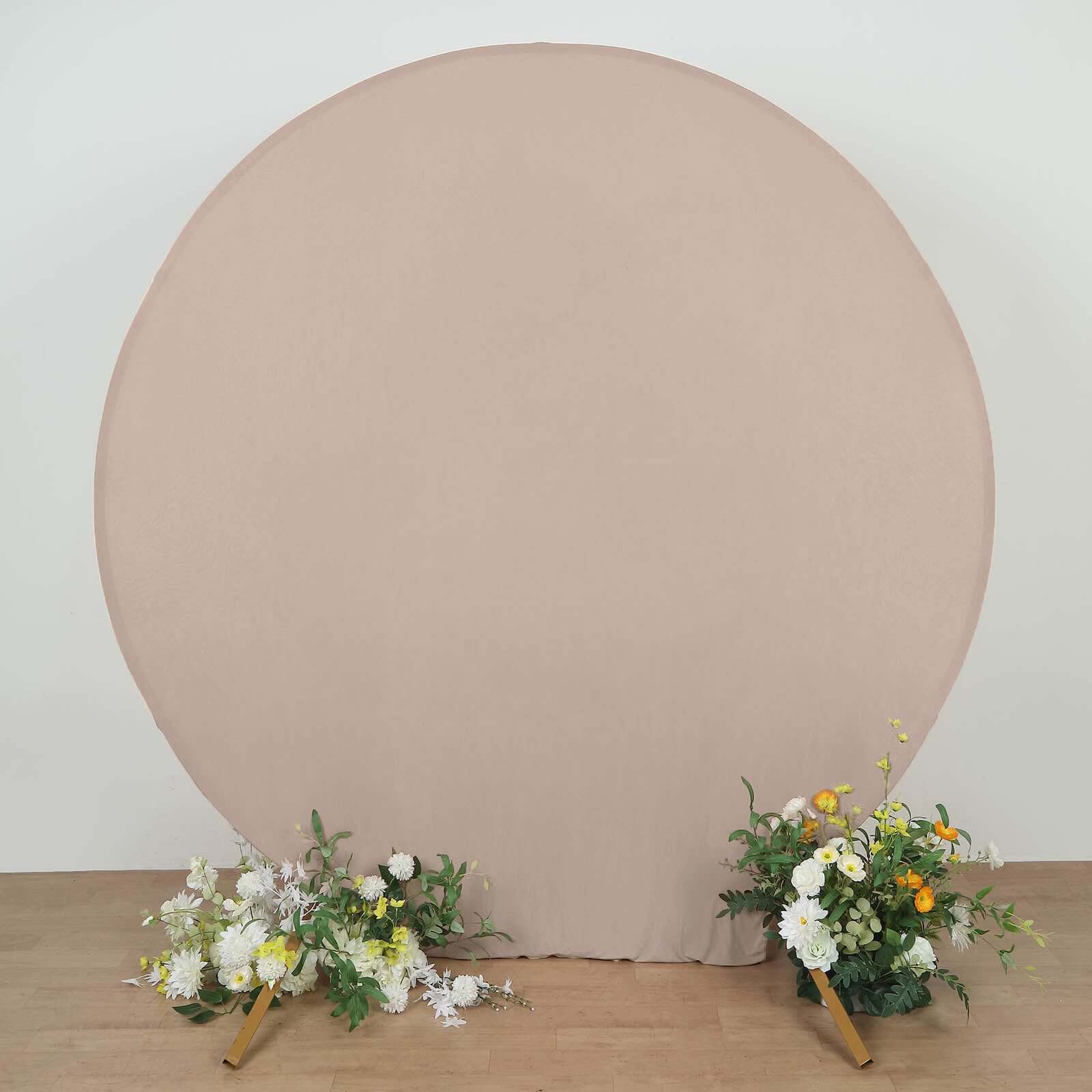 7.5ft Nude Round Spandex Fit Party Backdrop Stand Cover
