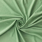 Spandex Rectangle 72"x30" Table Skirt Sage Green with Wavy Skirt - Like Effect Table Cover - Bell Racket Store