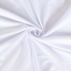 Spandex Rectangle 72"x30" Table Skirt White with Wavy Skirt - Like Effect Stylish Table Cover for Weddings, Banquets & Trade Shows - Bell Racket Store