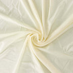 Spandex Round 5ft Table Skirt Ivory with Wavy Skirt - Like Effect Stylish Table Cover - Bell Racket Store
