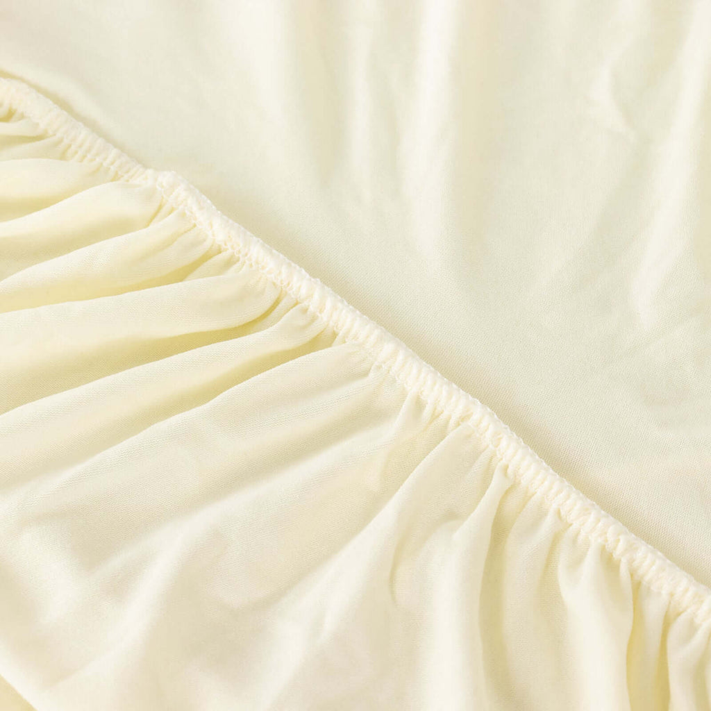 Spandex Round 6ft Table Skirt Ivory with Wavy Skirt - Like Effect Stylish Table Cover - Bell Racket Store