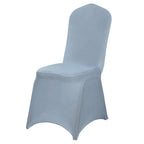 Spandex Chair Cover for Banquet Chairs Dusty Blue - Stretch 160GSM Fabric with Slip-On Slipcover