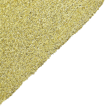 8ftx7ft Champagne Metallic Shimmer Tinsel Spandex Hexagon Wedding Arbor Cover, 2-Sided Backdrop