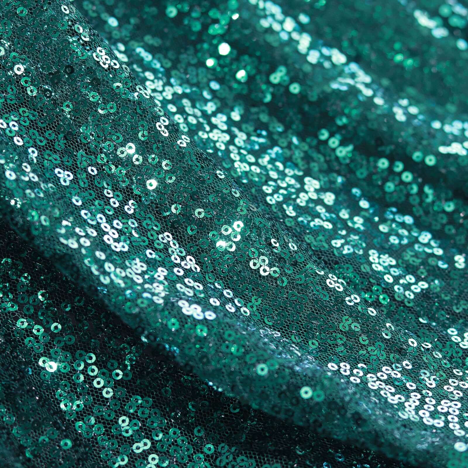 54"x4 Yards Hunter Emerald Green Sequin Fabric Bolt, Sparkly DIY Craft Fabric Roll