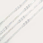 Faux Pearl Beaded 16" Chair Back Garland Sash Iridescent Gatsby-Inspired Style - Pre-Tied Chic Wedding Decor for Chiavari Chairs