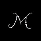 12 Pack 1.5" Clear Rhinestone Monogram Letter Jewel Sticker Self Adhesive DIY Diamond Decor - M