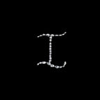 12 Pack 1.5" Clear Rhinestone Monogram Letter Jewel Sticker Self Adhesive DIY Diamond Decor - I
