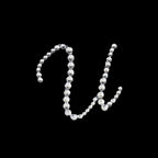 12 Pack 1.5" Clear Rhinestone Monogram Letter Jewel Sticker Self Adhesive DIY Diamond Decor - U