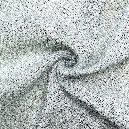 7.5ft Silver Metallic Shimmer Tinsel Spandex Round Wedding Arch Cover, 2-Sided Photo Backdrop